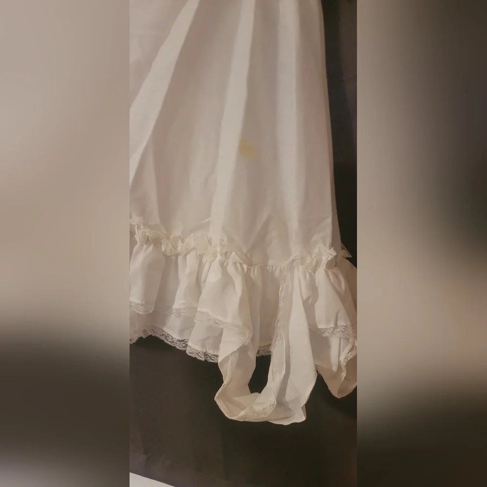 Vintage Mini World Inc Ruffle Tiered Apron Dress girls x2 (S & M)